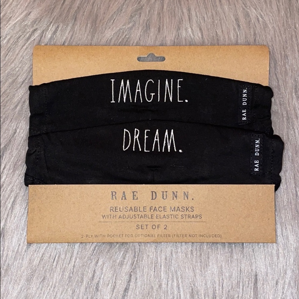 🔥Sale🔥 NWT Rae Dunn 2 pack face masks 😷